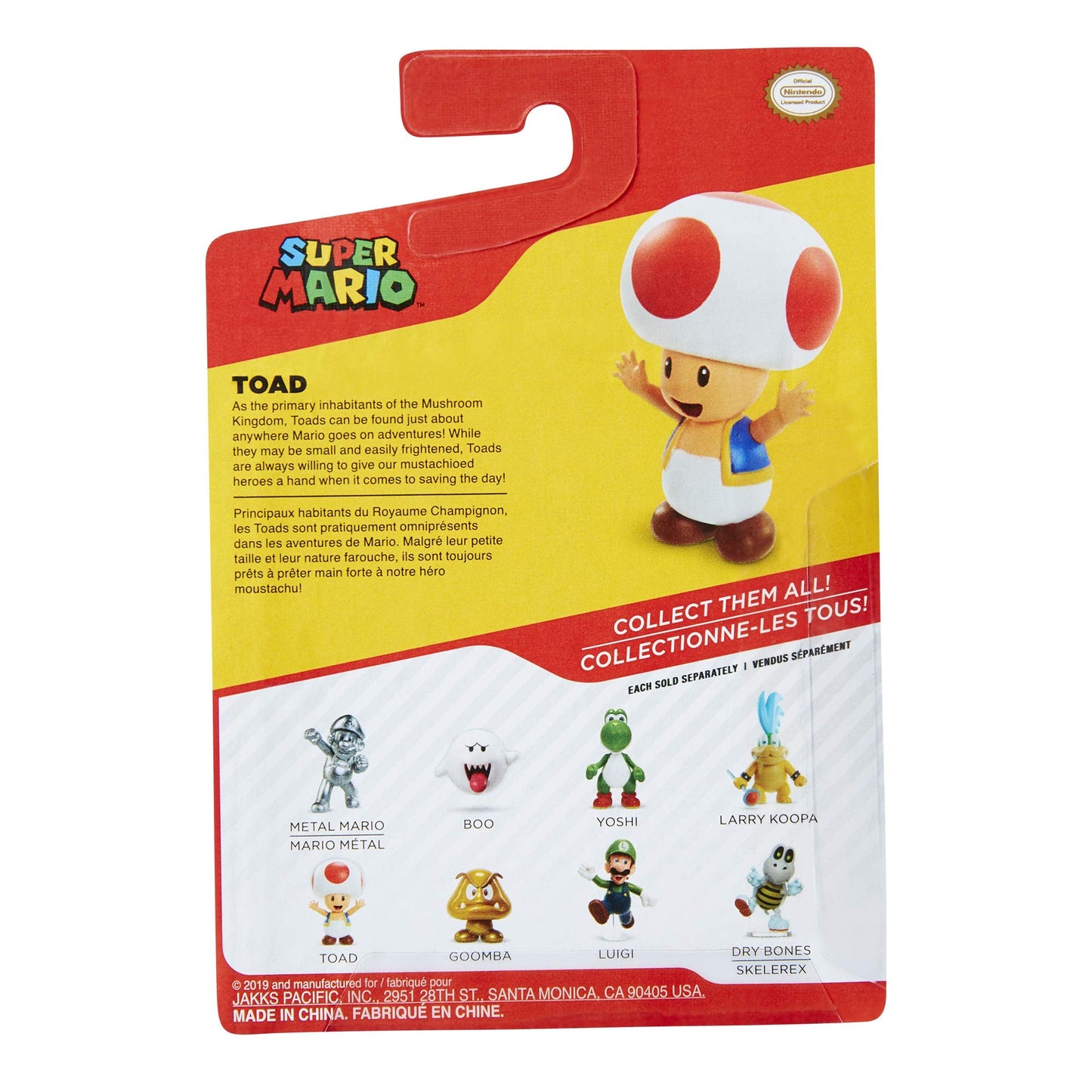 Super Mario Action Figure 2,5 Zoll Rot Toad Sammlerspielzeug