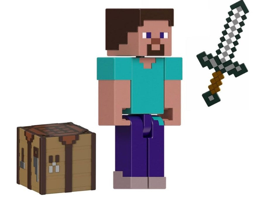 Minecraft Action Figuren & Zubehör Sammlung, 3,25 Zoll Maßstab Steve