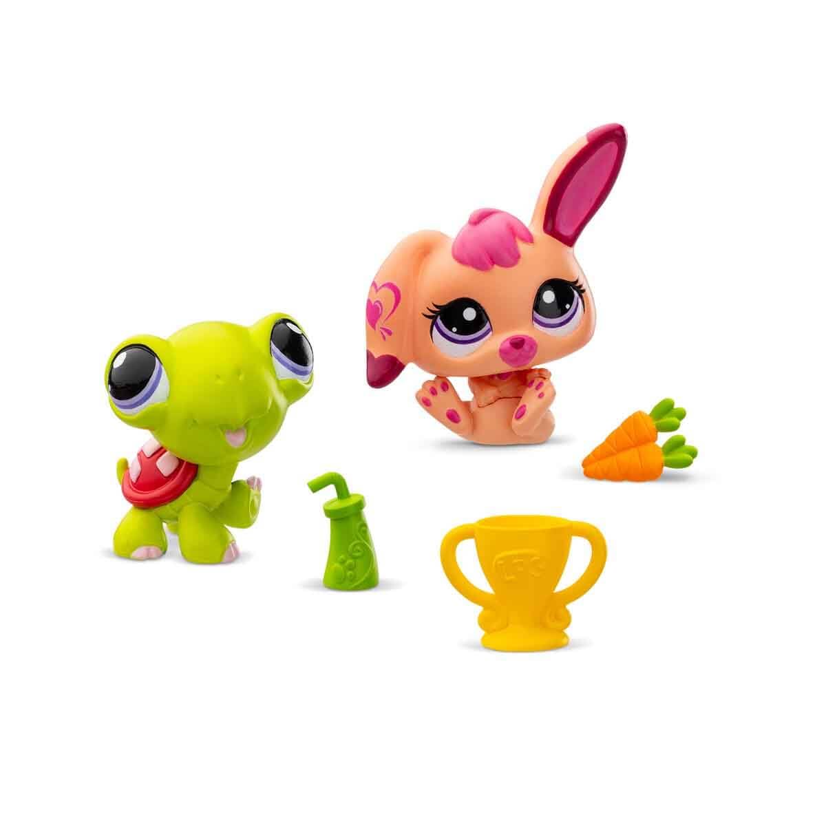 Kleinste Pet Shop Minis 2er-Set Figuren S2-94 & 95 Schildkröte und Kaninchen