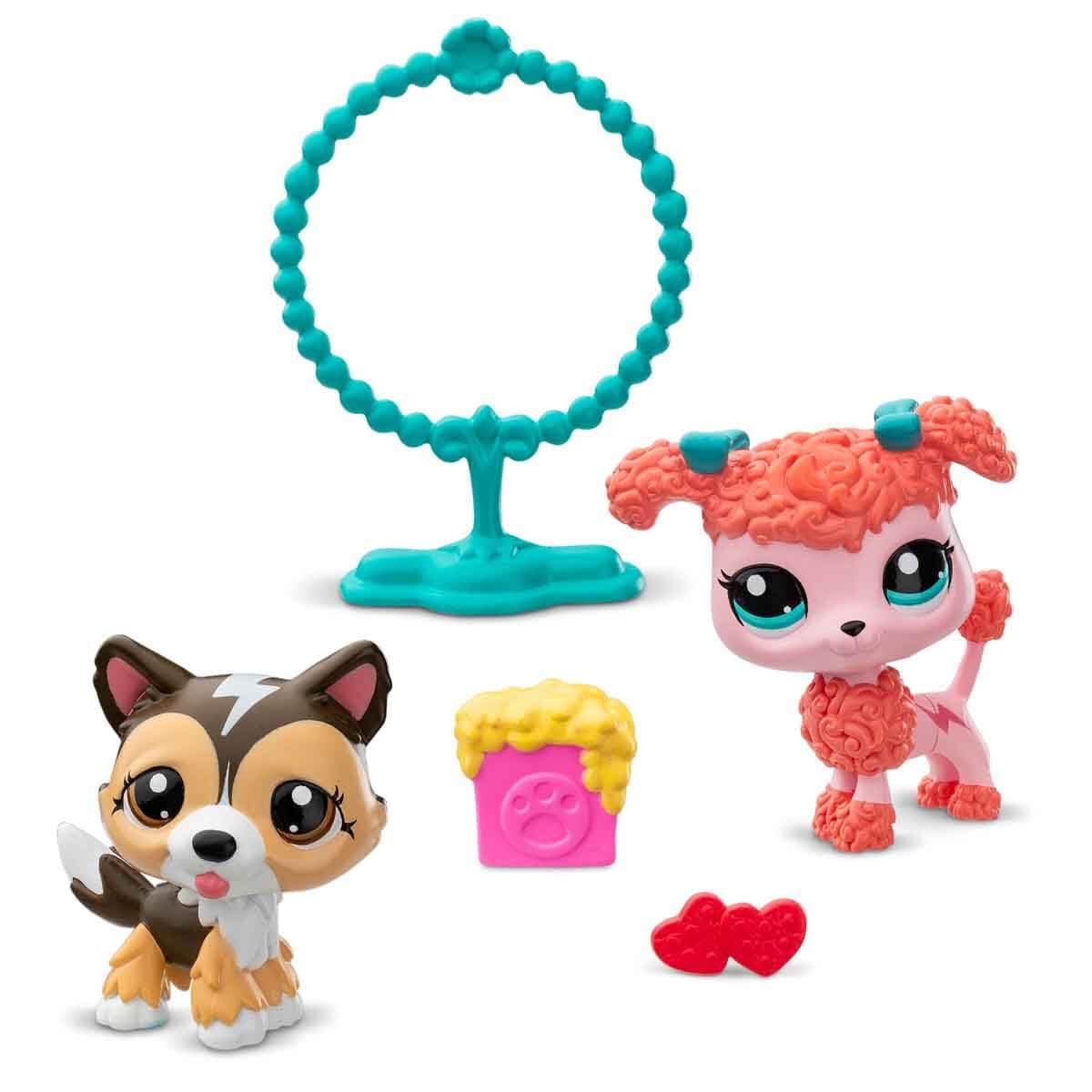 Kleinste Pet Shop Mins Figuren 2er-Set Shetland Shepherd mit Pudelhund
