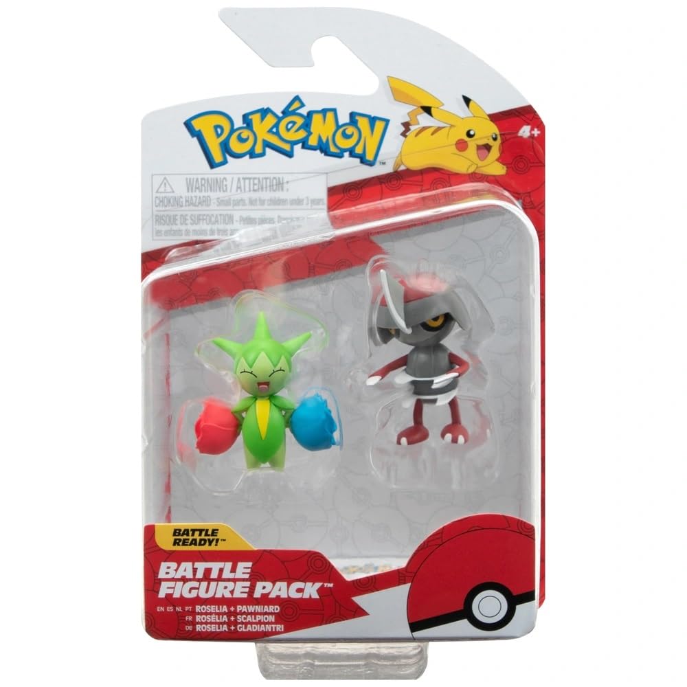 Pokemon Battle Figure Roselia & Pawniard 3-Zoll Mini Figure 2er-Packung