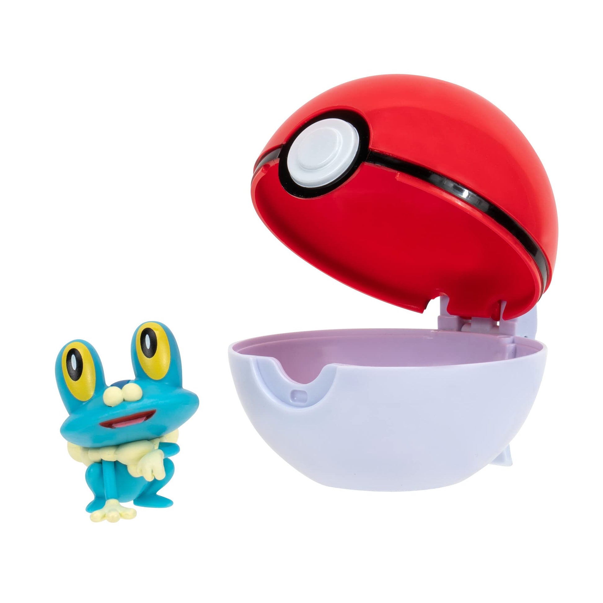 Pokémon Clip'n'Go Poké Balls - Froxy & Pokéball, Offizieller Pokéball mit 5 cm Figur