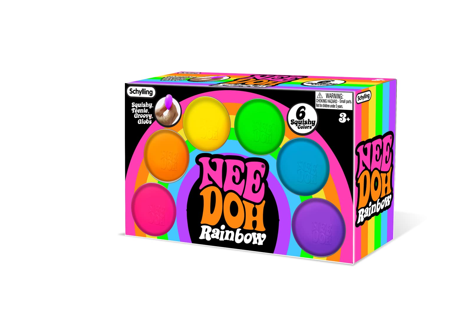Schylling-Rainbow Teenie Nee Doh-Ages 3+