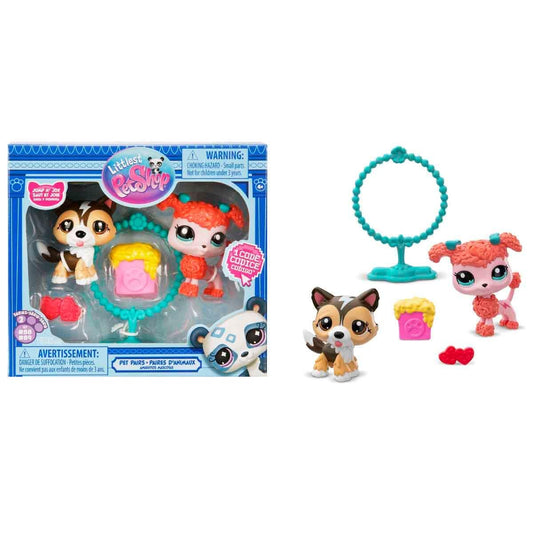 Kleinste Pet Shop Mins Figuren 2er-Set Shetland Shepherd mit Pudelhund