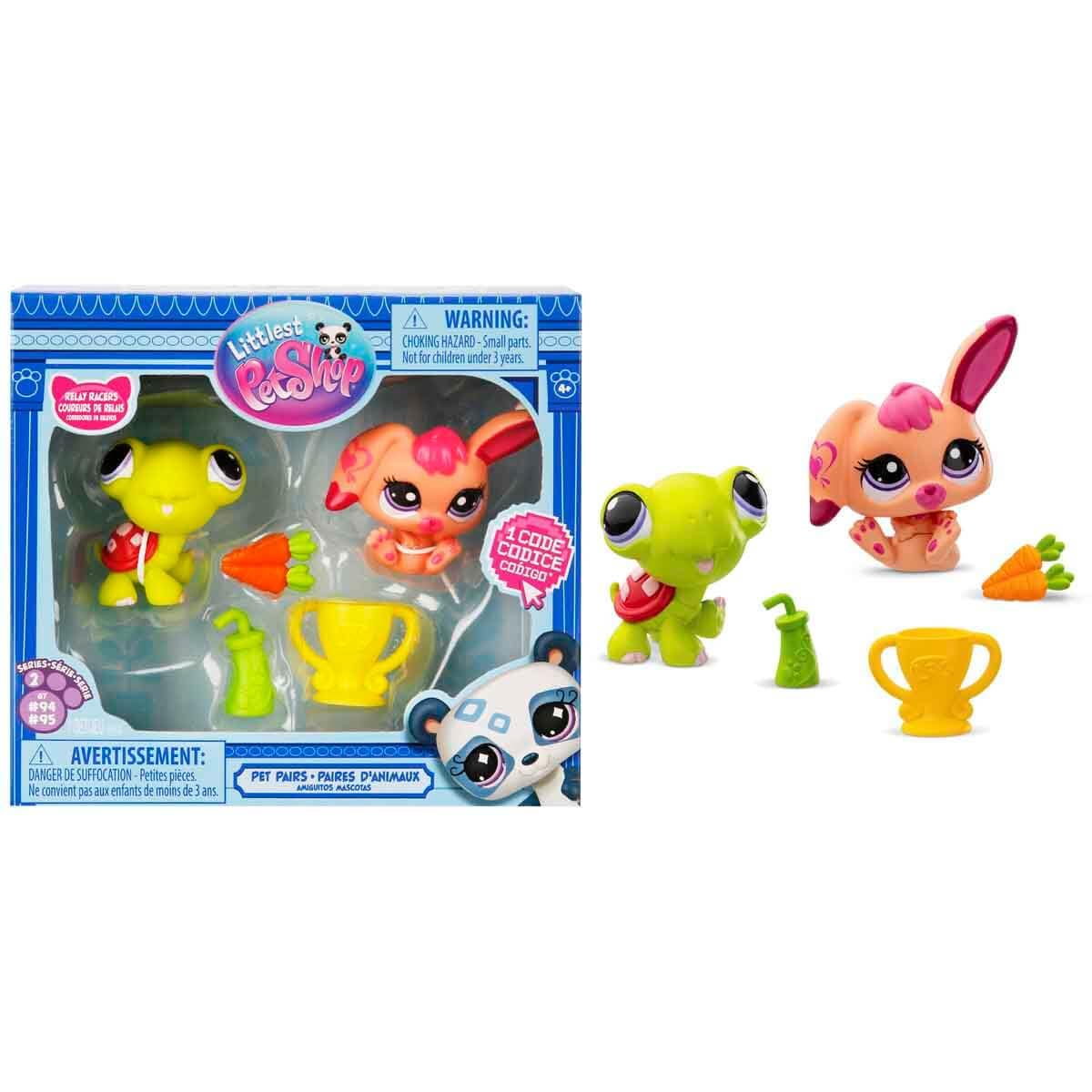Kleinste Pet Shop Minis 2er-Set Figuren S2-94 & 95 Schildkröte und Kaninchen