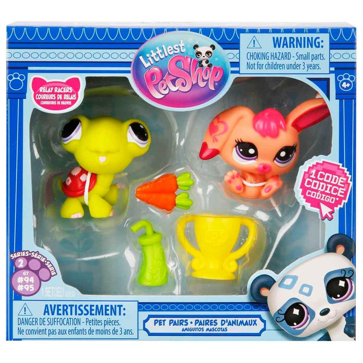 Kleinste Pet Shop Minis 2er-Set Figuren S2-94 & 95 Schildkröte und Kaninchen