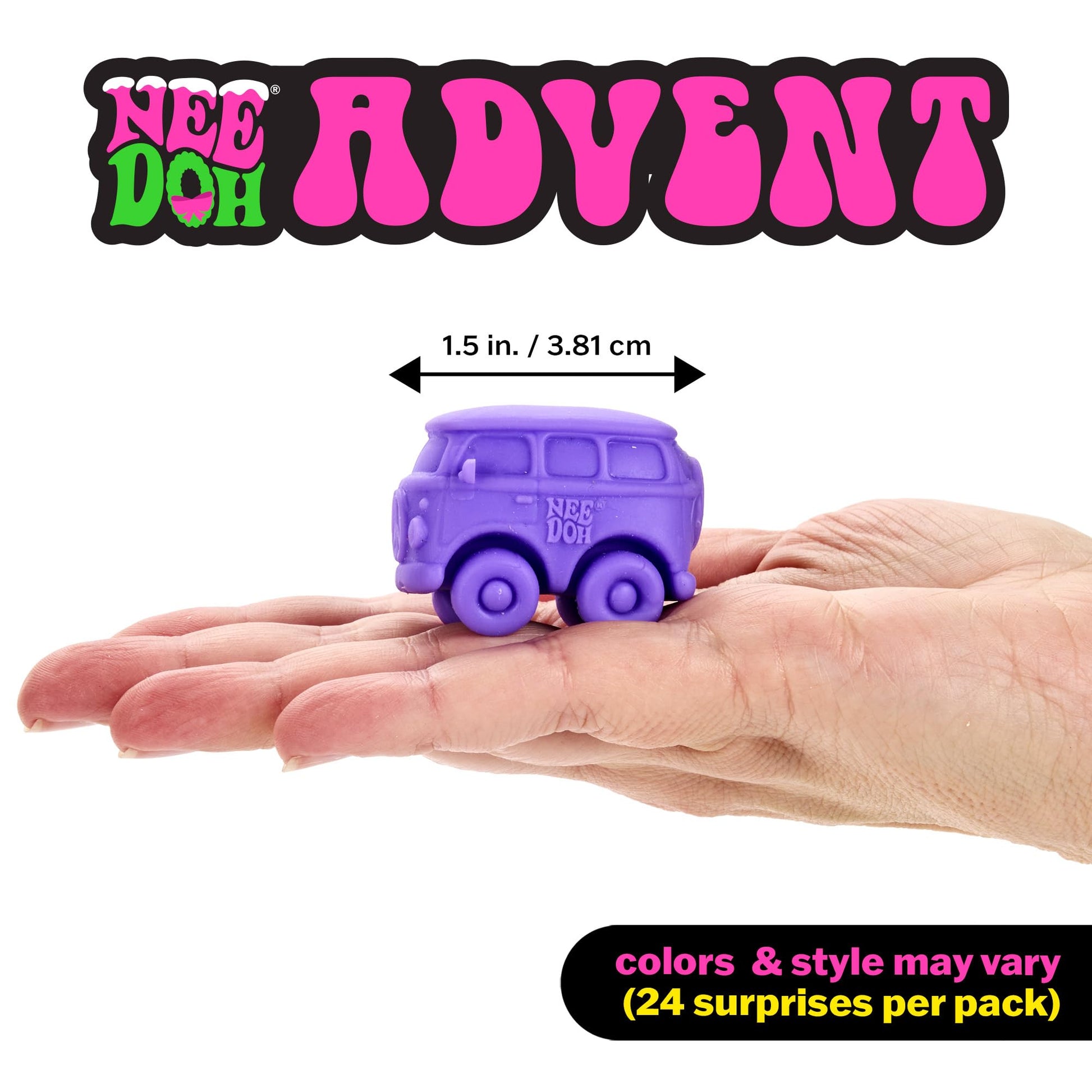 Schylling NeeDoh Squishmas Adventskalender - 24 Mini Squeeze Toys - Weihnachts Countdown - Alter 3+ (Paket von 1)