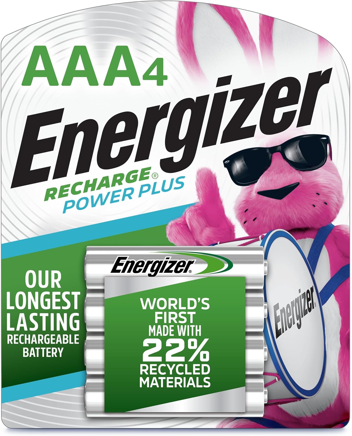Energizer Power Plus wiederaufladbare AAA-Batterien (4 Packung), 800mAh Triple A-Batterien