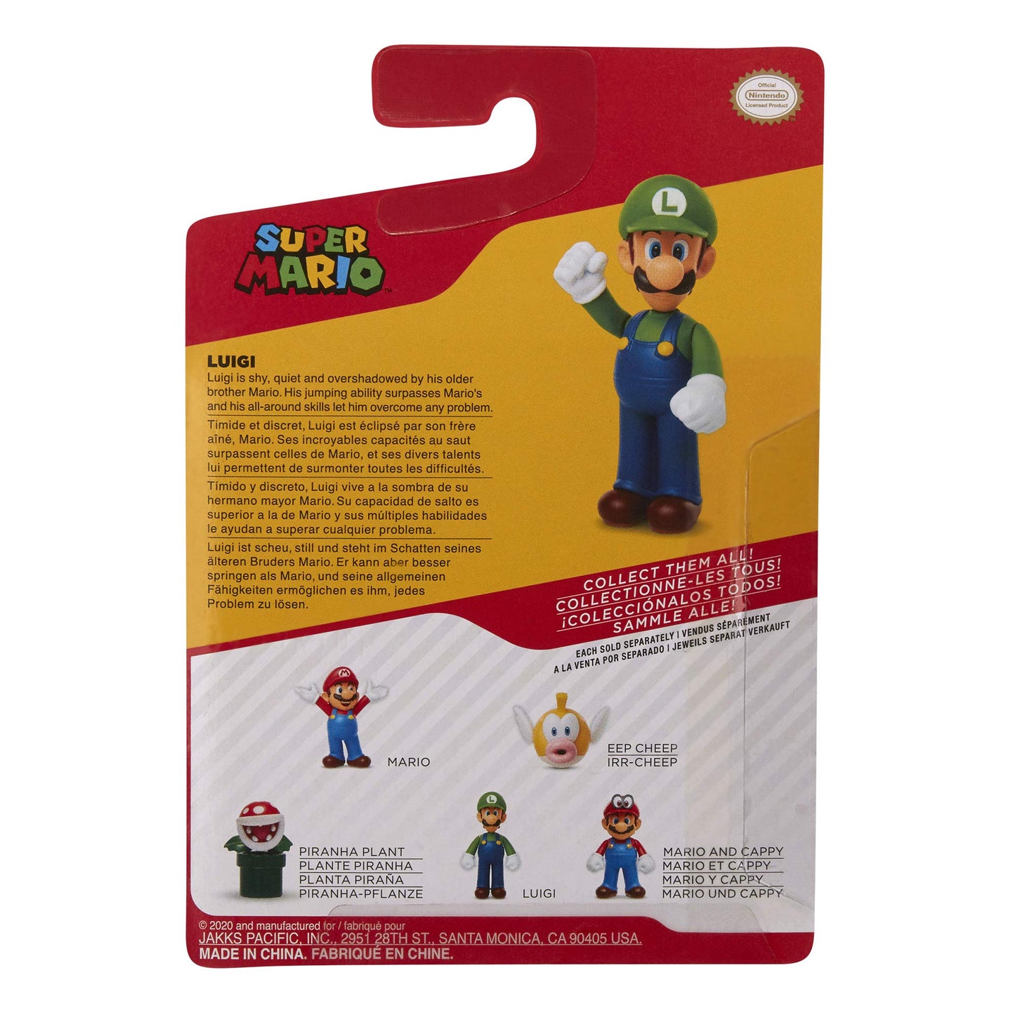 Super Mario Action Figure 2,5 Zoll Standing Luigi Sammlerspielzeug