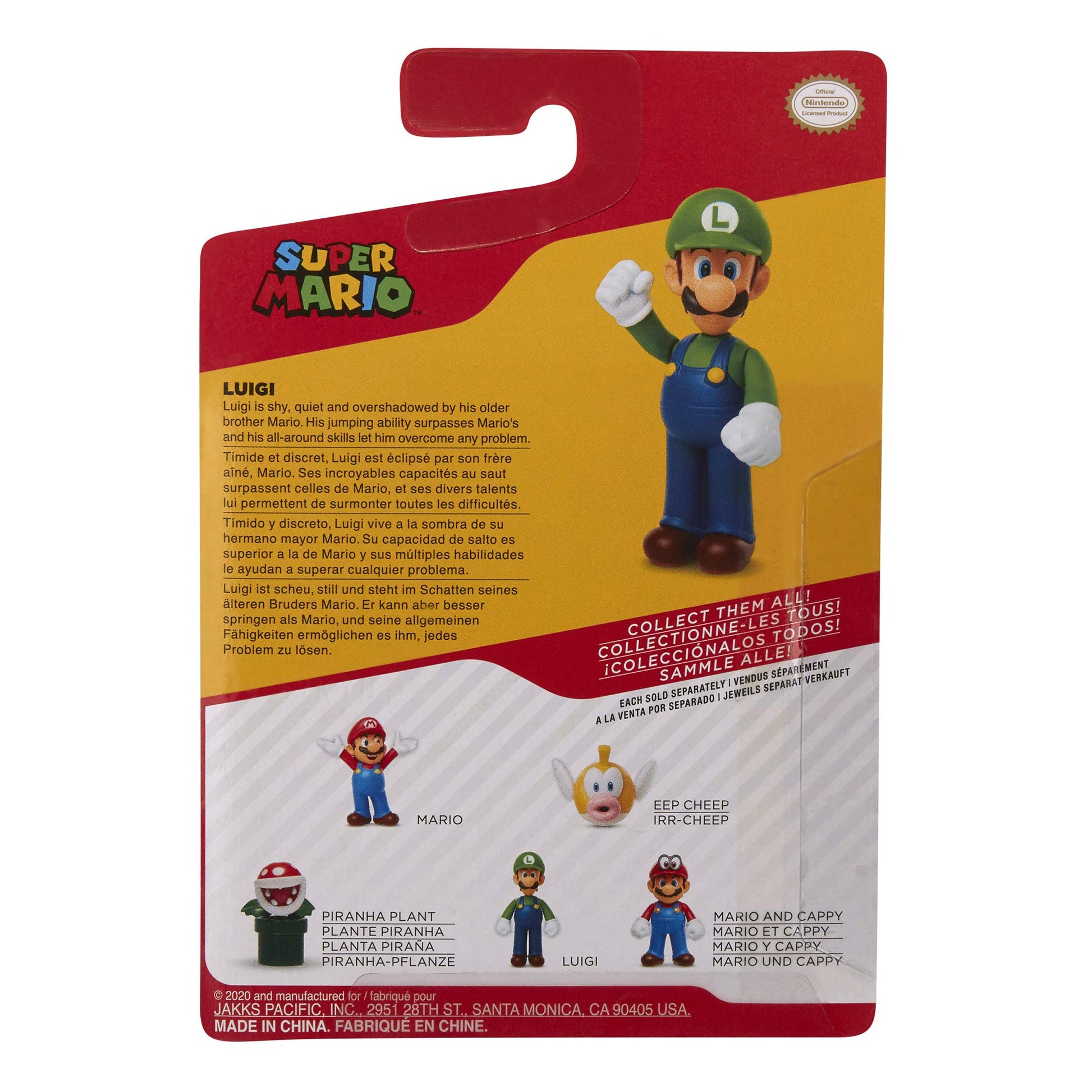 Super Mario Action Figure 2,5 Zoll Standing Luigi Sammlerspielzeug