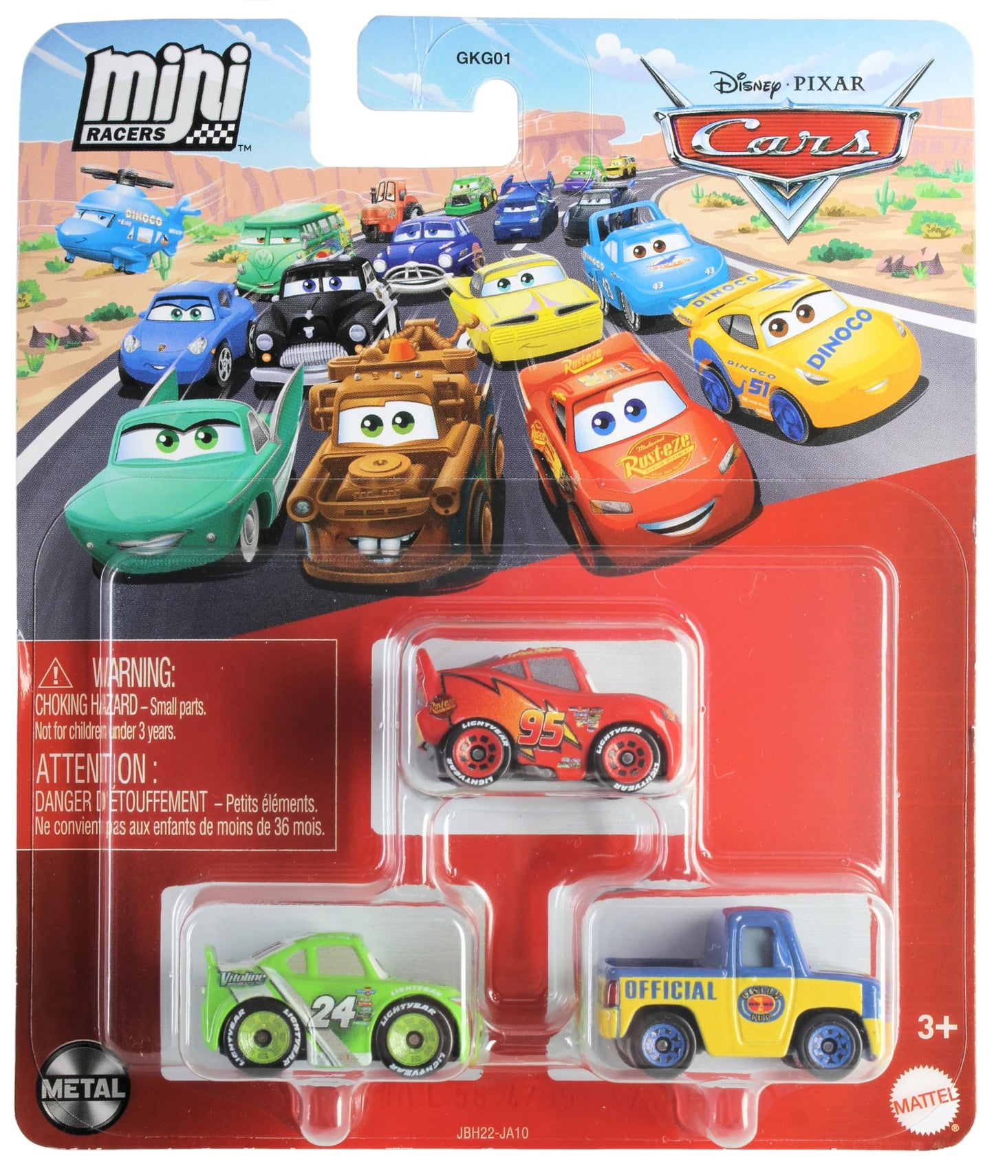 Disney Cars Mini Racers 3er-Packung McQueen, Yardley, Hoover