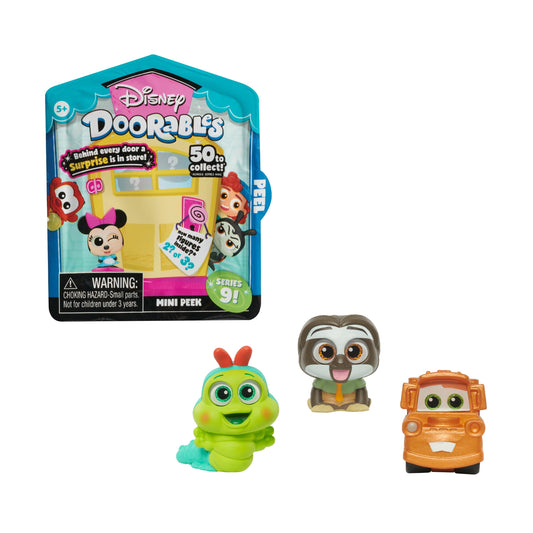 Disney Doorables Mini Peek Series 9, Sammelblindbeutelfiguren, offiziell lizenziertes Kinderspielzeug für Alter 5 bis, Geschenke und Geschenke