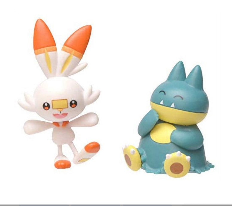Pokemon Munchlax & Scorbunny Articulated Action Figure Set für Alter 4 & Oben, 2'