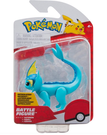 Pokemon Vaporeon Battle Figure - 3 Zoll Articulated Battle Figure