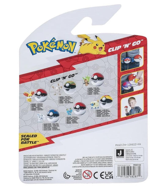 Clip 'n'Go Poké Balls - Fynx & Pokéball, Offizieller Pokéball mit 5 cm Figur