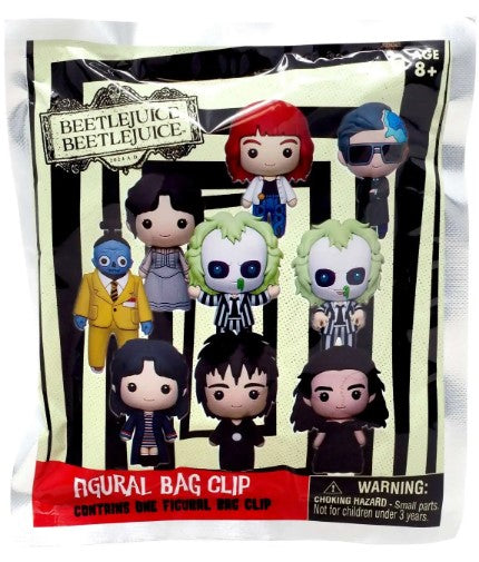 3D Figural Foam Bag Clip Beetlejuice Beetlejuice Serie 1 Mystery Packung (1 RANDOM Figure)