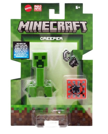 Minecraft Action Figuren & Zubehör Sammlung, 3,25 Zoll Skala & Pixelated Design Creeper