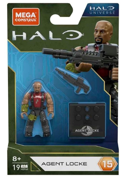 Halo Optics Mega Construx Halo Universe Heroes Series 15 Agent Locke Action Figure