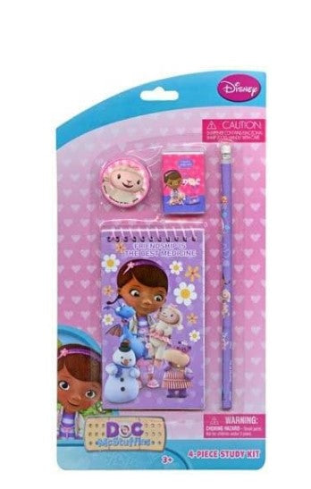 Doc McStuffins 4 Stück Personalisiertes Study Kit / Stationery Set