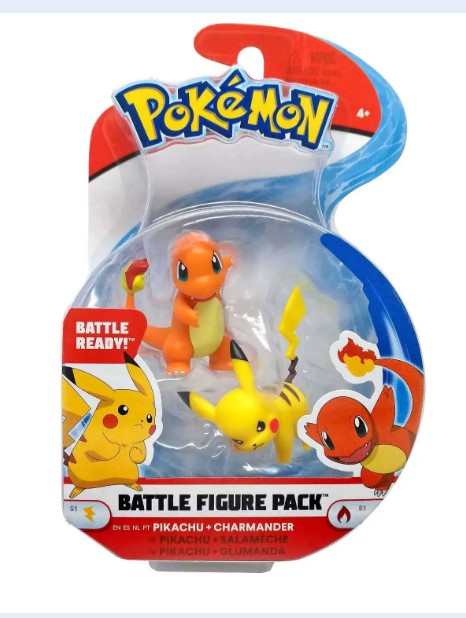 Pokemon Series 3 Schlachtfigur Pikachu & Charmander 2-Zoll Minifigur 2er-Packung
