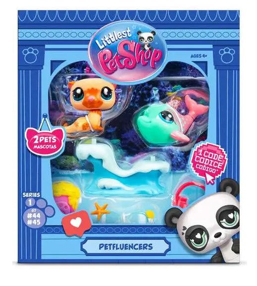 Kleinste Pet Shop Generation 7 Petfluencers Shell-Fie Fun Mini Figur 2er-Packung Dolphin & Otter