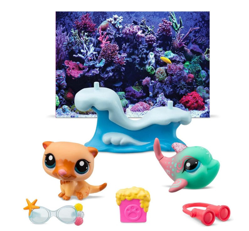 Kleinste Pet Shop Generation 7 Petfluencers Shell-Fie Fun Mini Figur 2er-Packung Dolphin & Otter