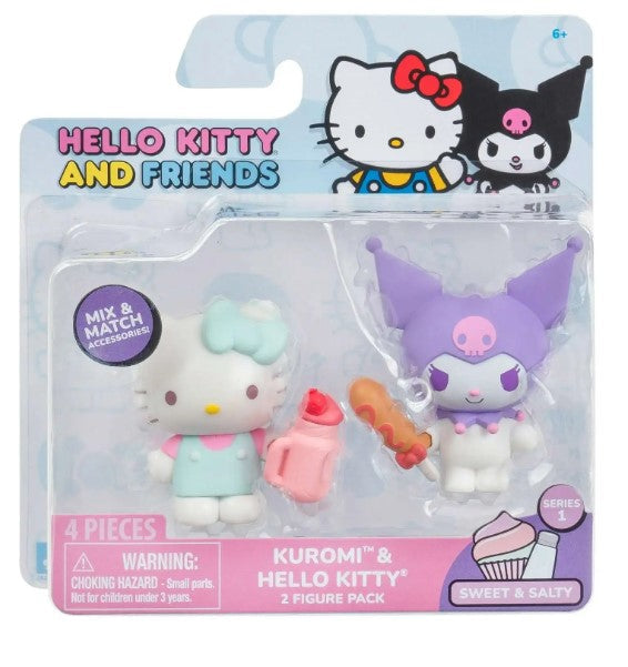 Hello Kitty® und Friends 2 Zoll Figure Sweet & Salty 2 Figurenpack, Kuromi & Hello Kitty