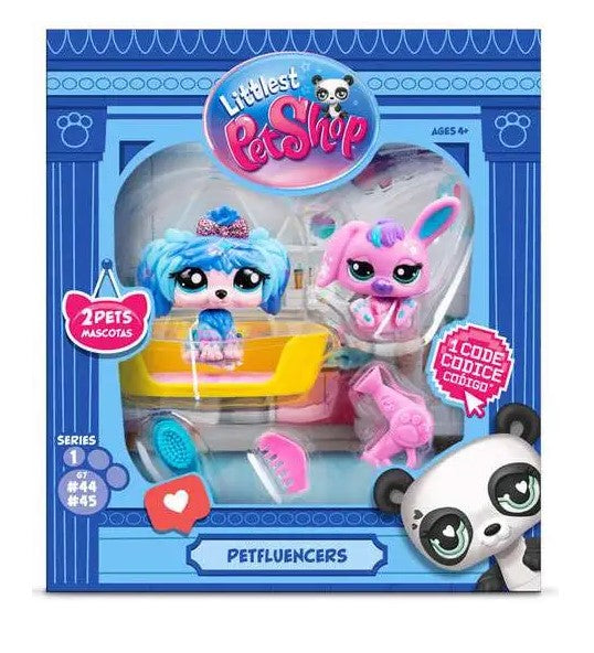 Kleinste Pet Shop Generation 7 Petfluencers Super Salon Mini Figure 2er-Packung: Hundehase