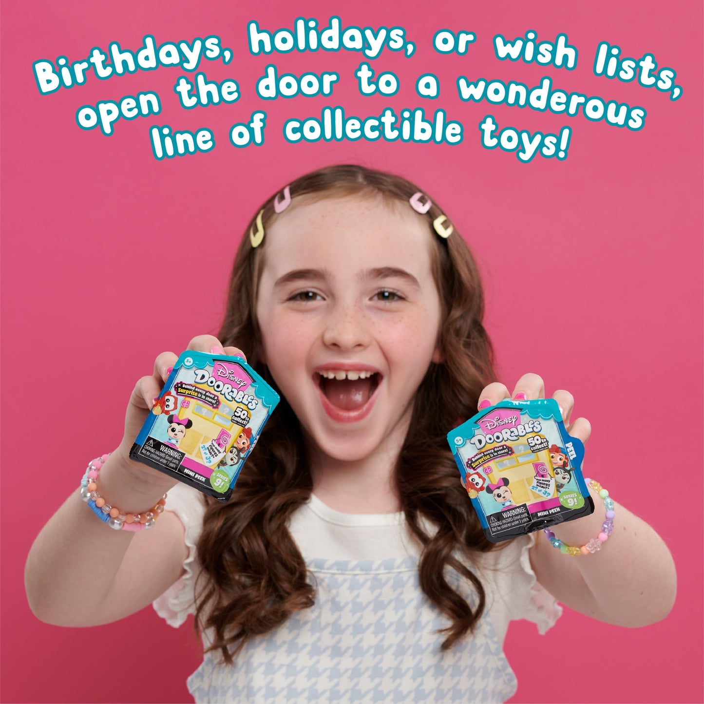 Disney Doorables Mini Peek Series 9, Sammelblindbeutelfiguren, offiziell lizenziertes Kinderspielzeug für Alter 5 bis, Geschenke und Geschenke