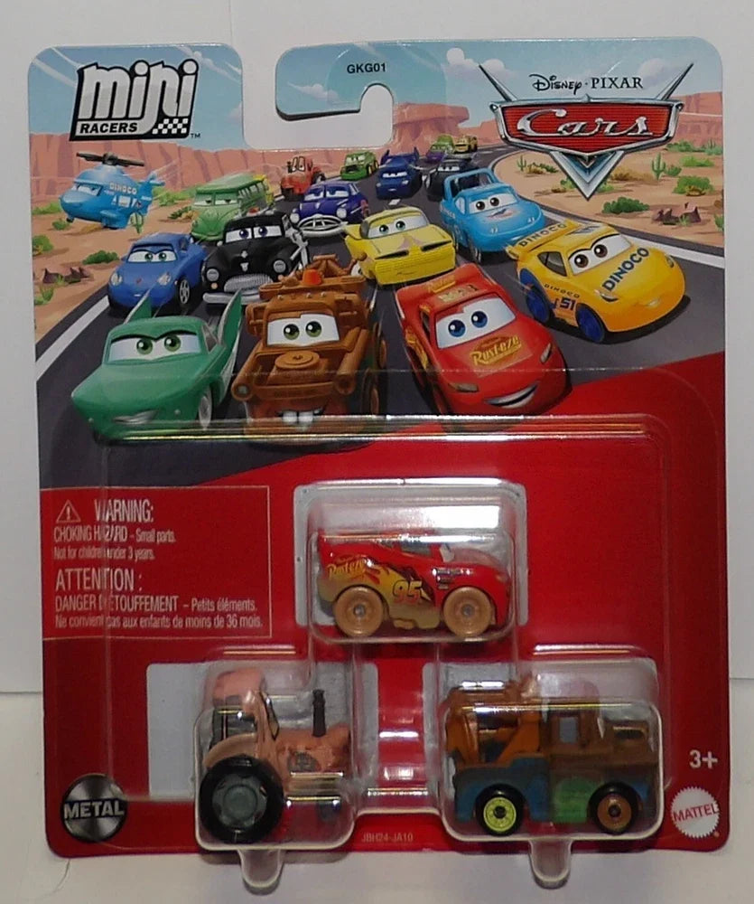 Disney Pixar Cars Mini Racers ~ TRACTOR, MUDDY LIGHTNING, MATERIAL ~ 3er-Packung